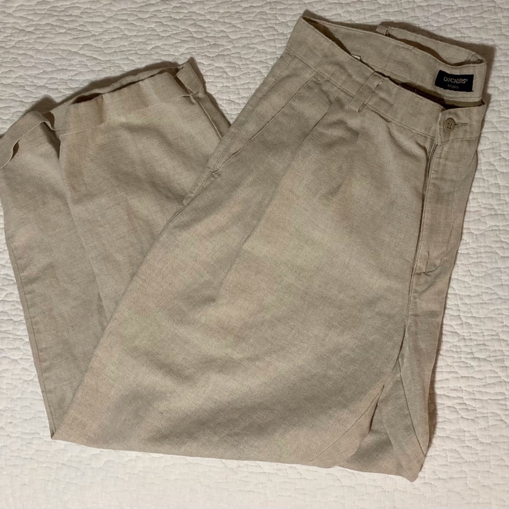 Dockers Tan Chinos Lightweight Cotton-Blend